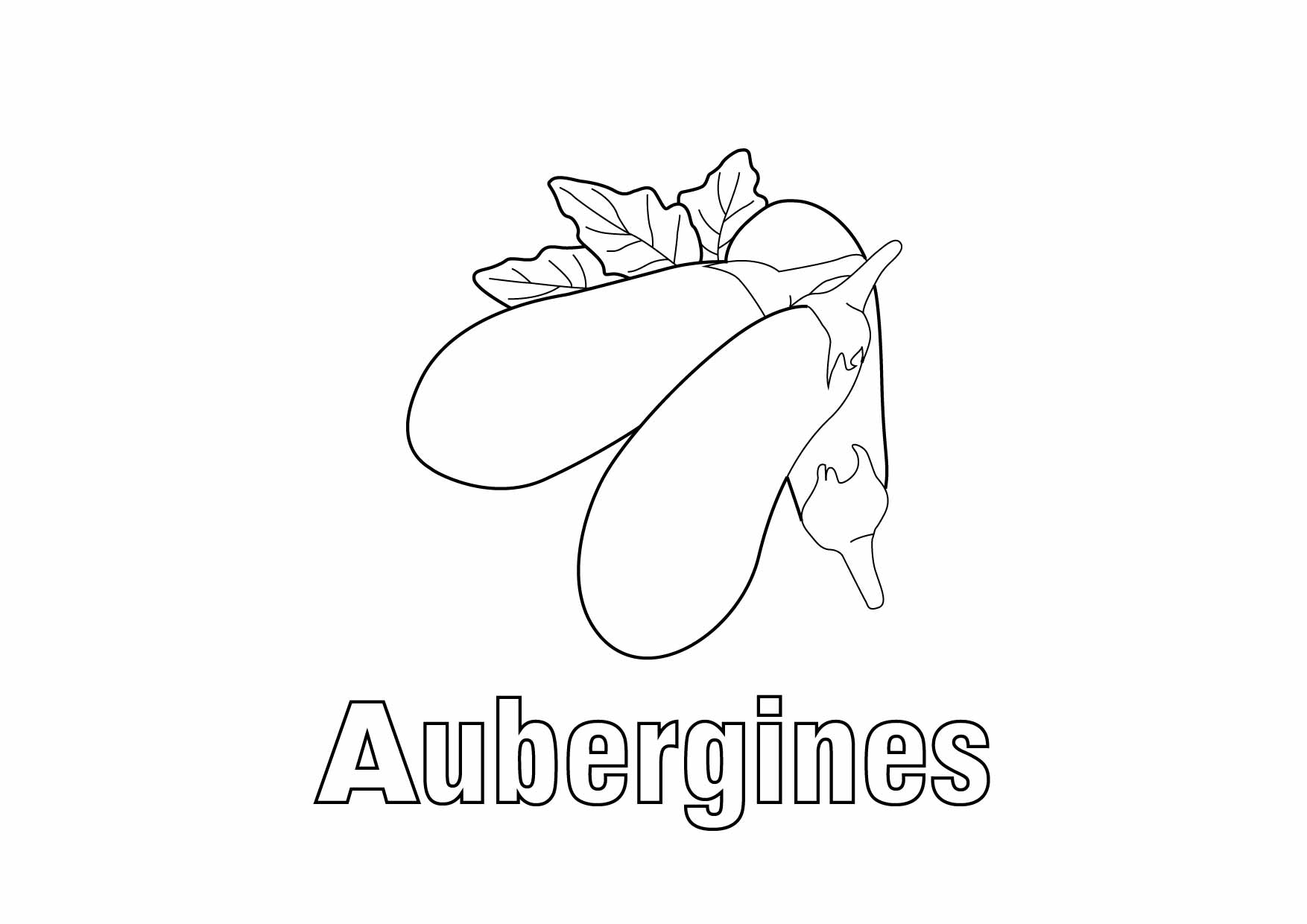 A-Z Fruits and Vegetables Free Coloring Pages