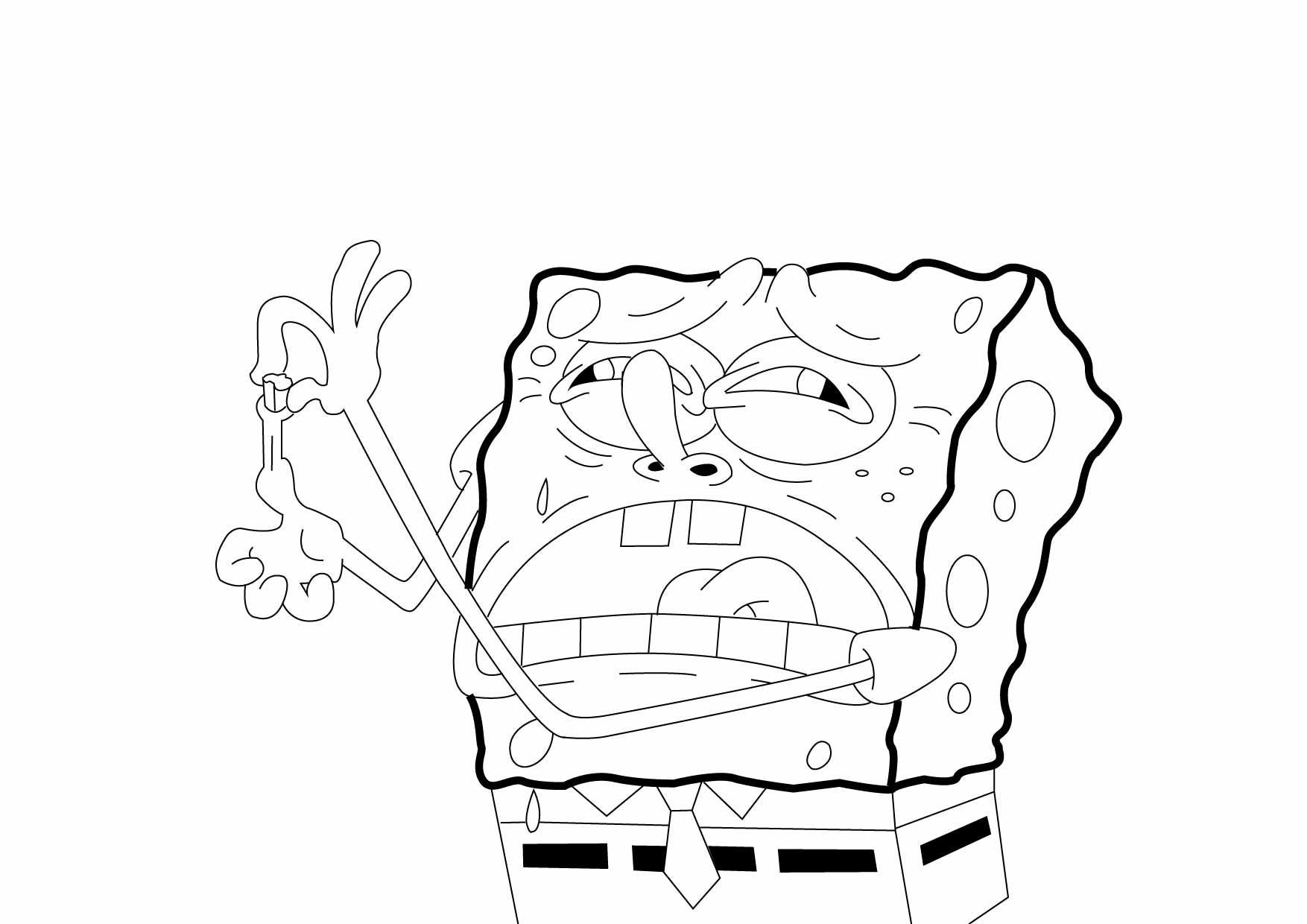 free coloring page from spongebob squarepants